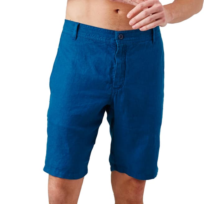 Vilebrequin Dark Blue Linen Shorts