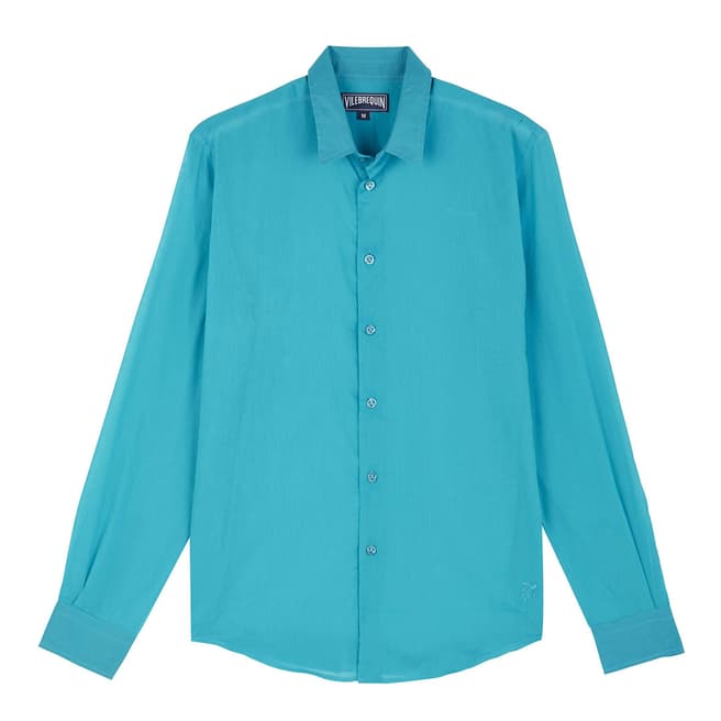 Vilebrequin Blue Button Through Cotton Shirt
