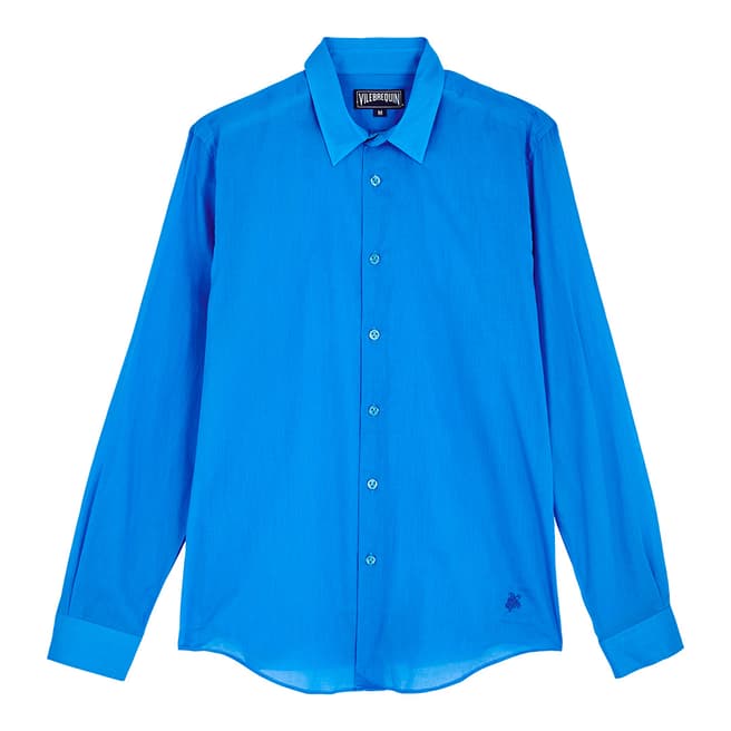 Vilebrequin Blue Button Through Cotton Shirt