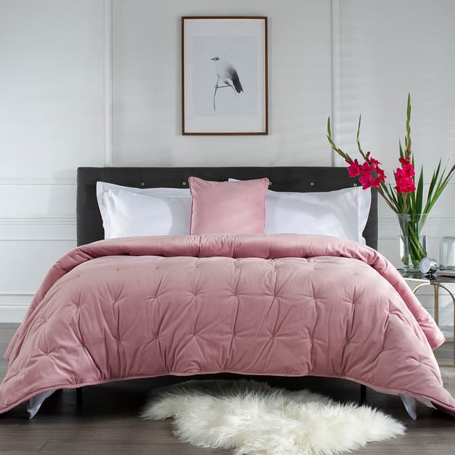 The Lyndon Company Velvet Dot Bedspread, Pink