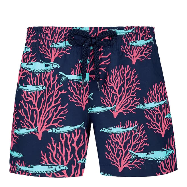 Vilebrequin Boy's Blue Gaya Coral & Fishes Swim Shorts