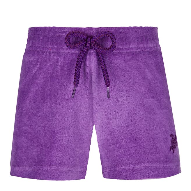 Vilebrequin Girl's Purple Gaya Eponge Shorty's