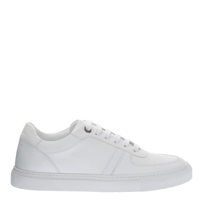 Testoni White Leather Low Top Trainers