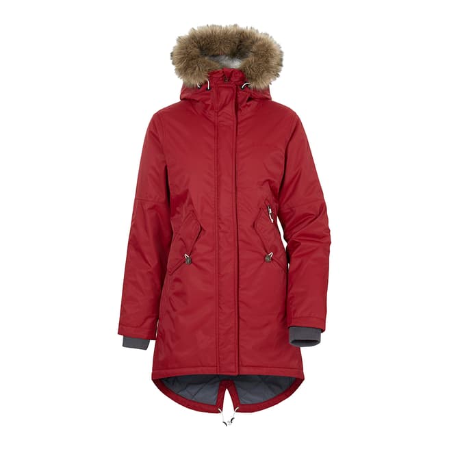 Didriksons Red Waterproof Hooded Parka Jacket