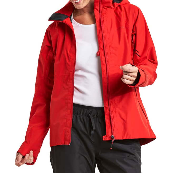 Didriksons Red Waterproof Hooded Jacket