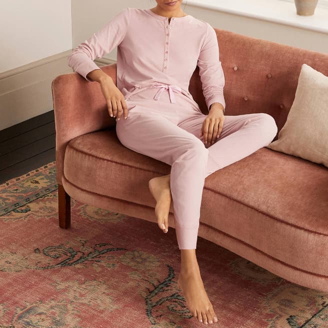 Boden Pink Cotton Blend Pyjama Bottoms 