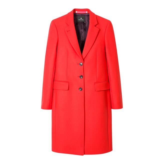 PAUL SMITH Red Wool Blend Coat