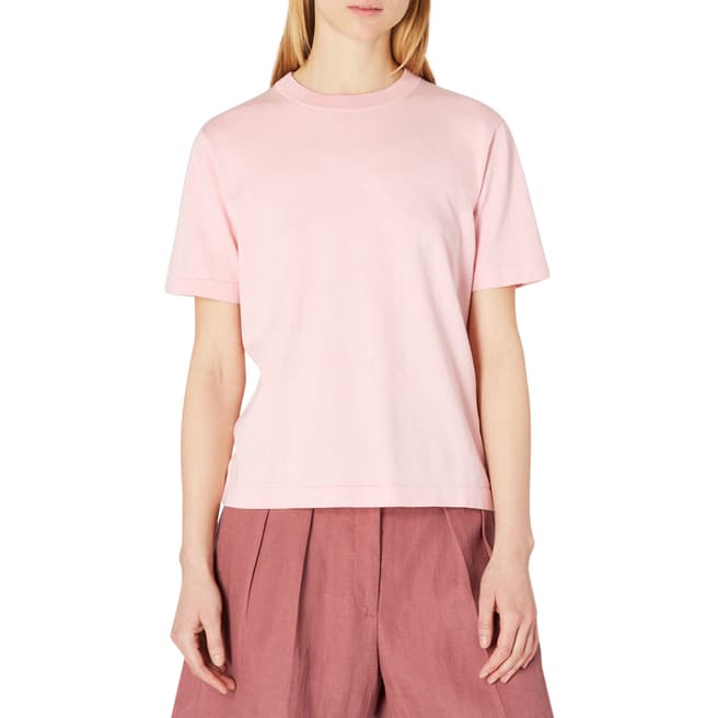 PAUL SMITH Pink Knitted Cotton T-Shirt