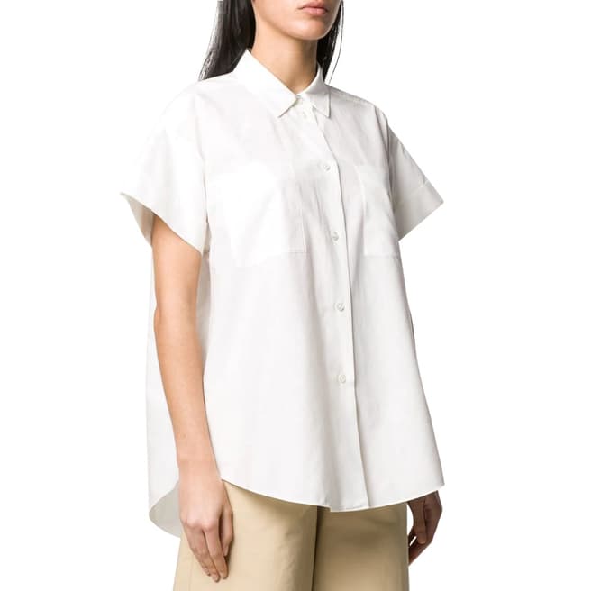 PAUL SMITH White Short Sleeve Silk Blend Shirt