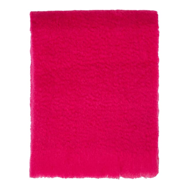 Gerard Darel Bright Pink Wool Blend Scarf