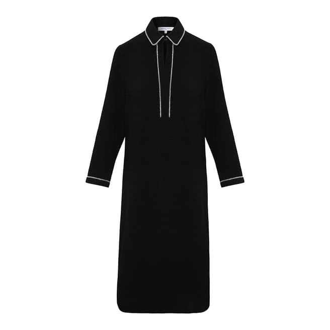 Gerard Darel Black Embellished Midi Dress