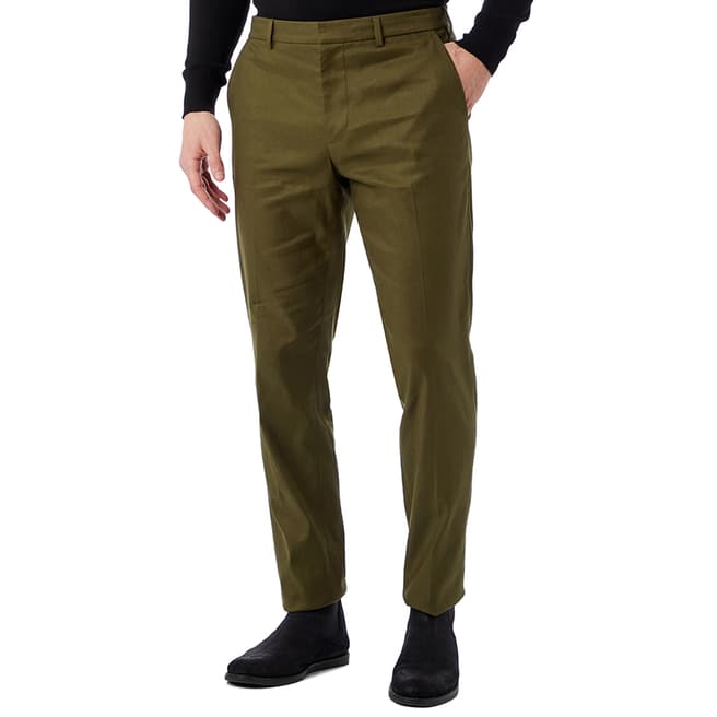 7 For All Mankind Khaki Tailored Trousers