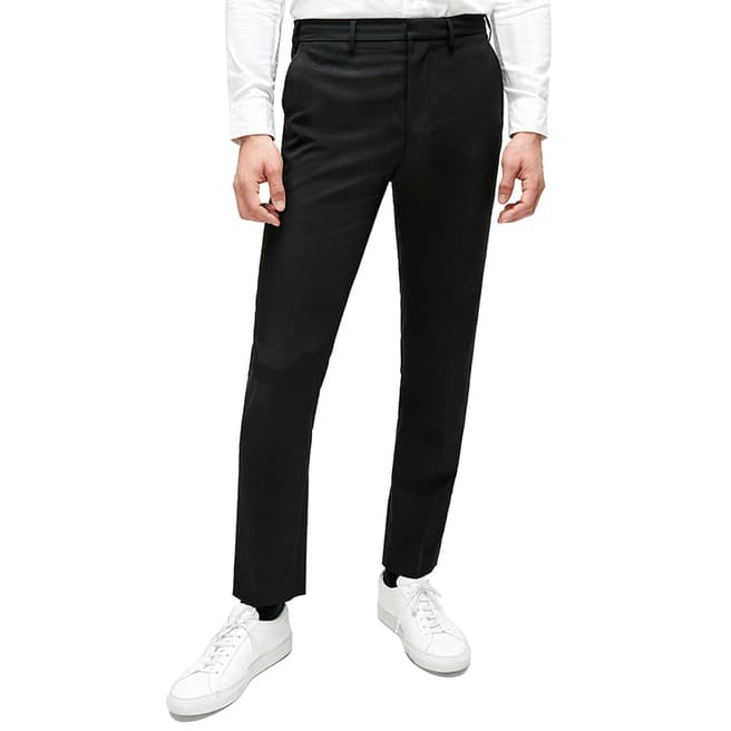 7 For All Mankind Black Wool Tailored Trousers