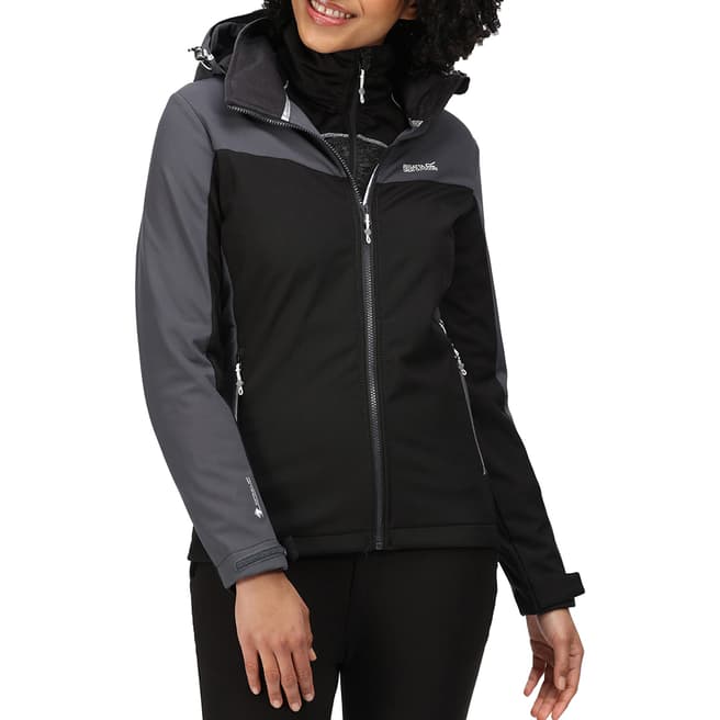 Regatta Black/Grey Softshell Waterproof Jacket