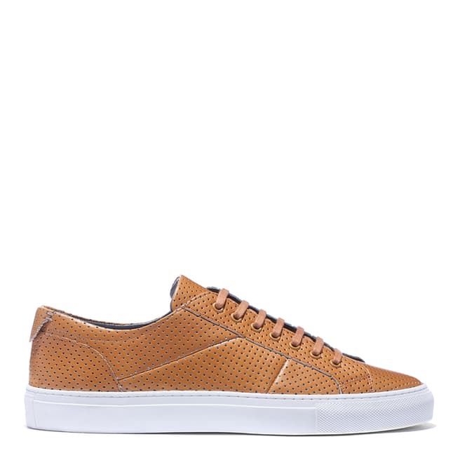 Barker Archie Cedar Perforated Leather Cupsole Trainer