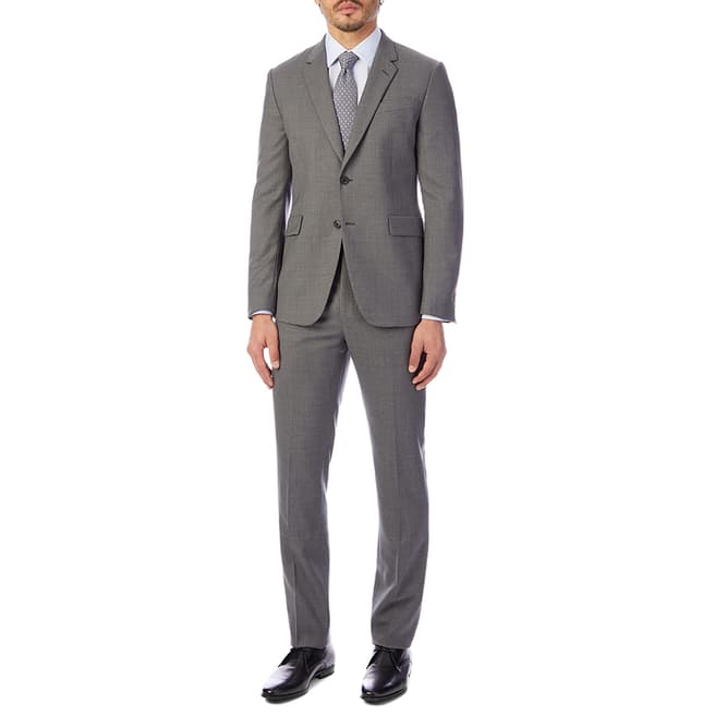 PAUL SMITH Grey Slim Fit Two Button Wool Suit