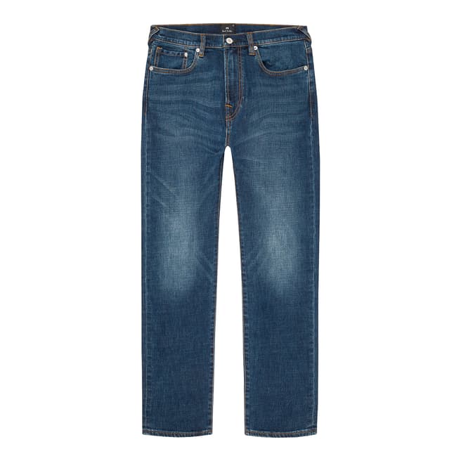 PAUL SMITH Blue Wash Tapered Fit Stretch Jeans