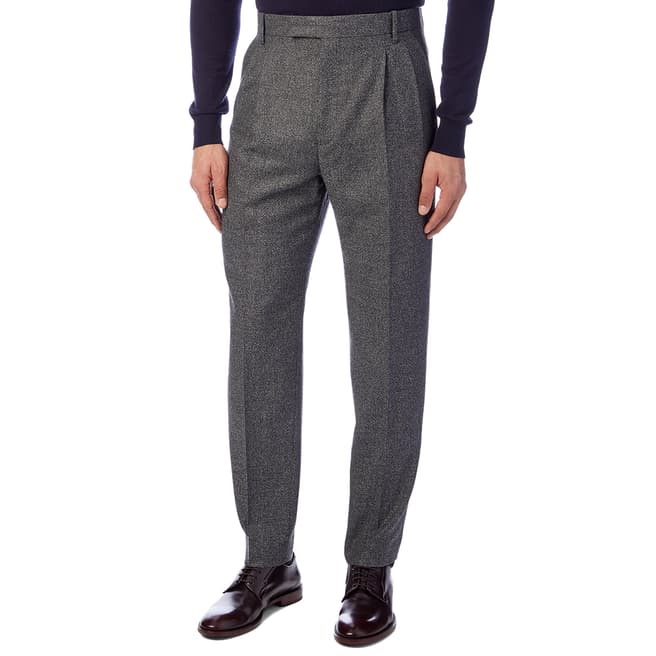 PAUL SMITH Grey Wool Formal Trousers