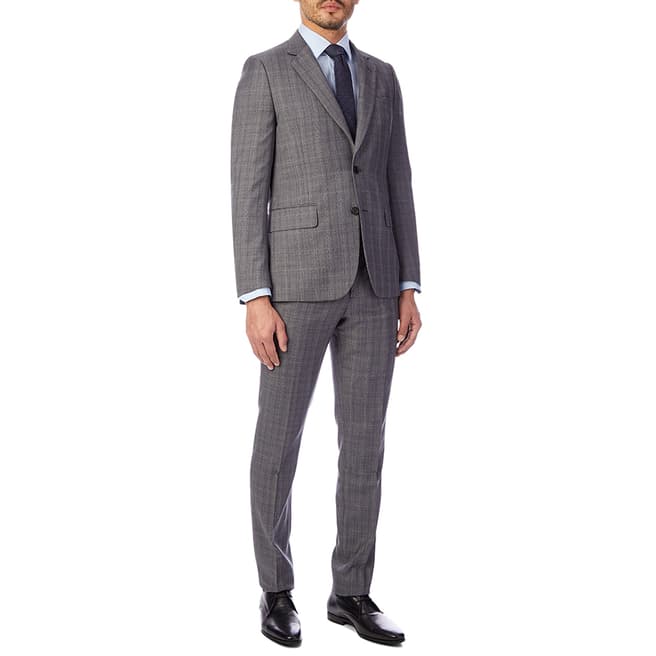 PAUL SMITH Grey Checked Tailored Fit Wool Suit