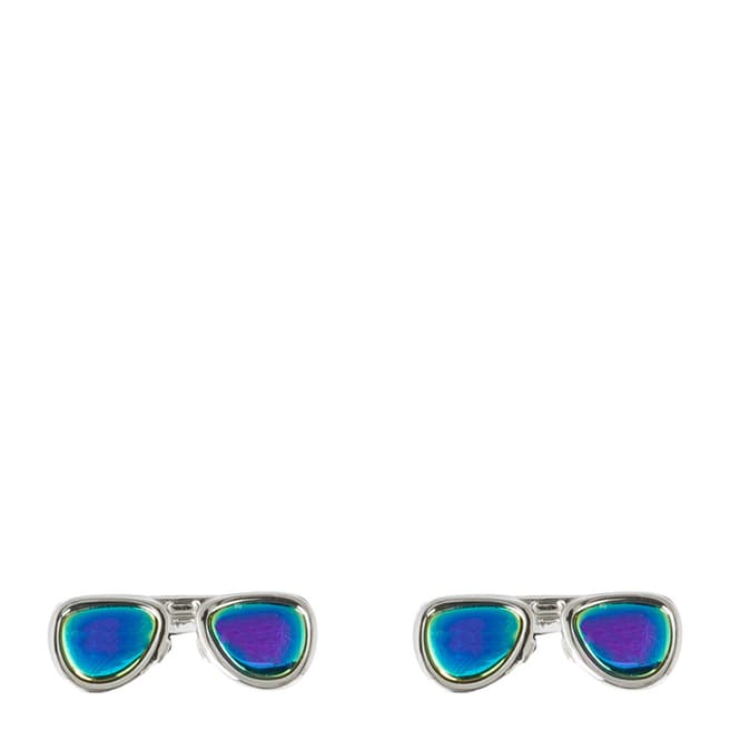 PAUL SMITH Silver Blue Sunglasses Cufflinks