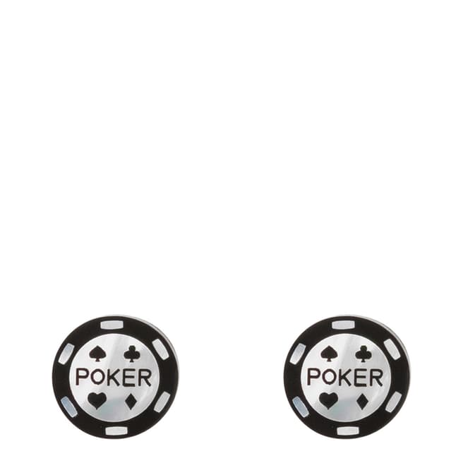 PAUL SMITH Black Poker Chip Cufflinks