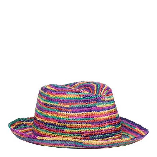 PAUL SMITH Multi Stripe Straw Hat