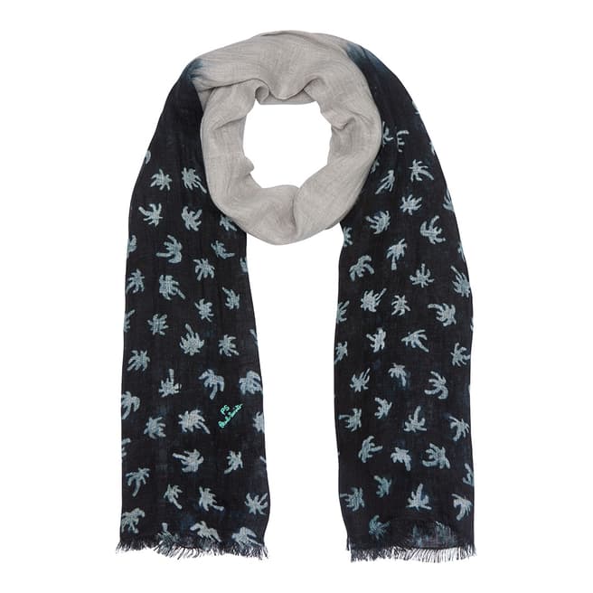 PAUL SMITH Navy Ombre Foxtail Scarf