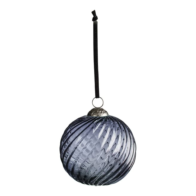 Gallery Living Set of 6 Farley Assorted Swirl Baubles, Ice Blue