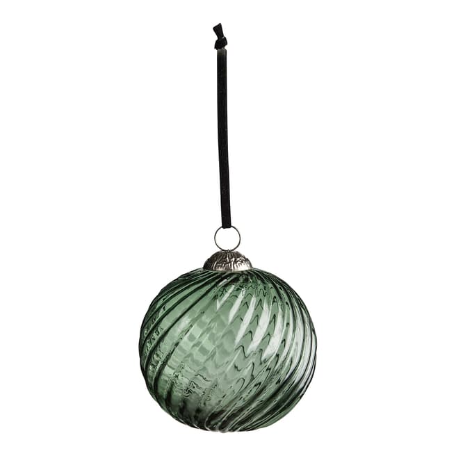 Gallery Living Set of 6 Farley Assorted Swirl Baubles, Spruce