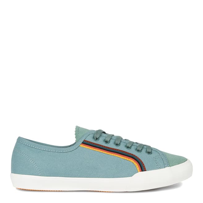 PAUL SMITH Turquoise Cotton Canvas Nelson Trainers
