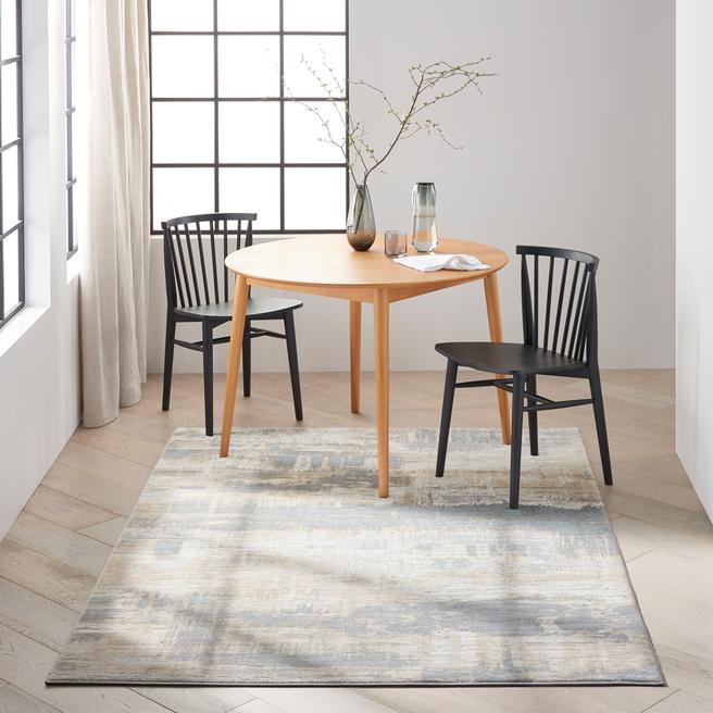 Calvin Klein Enchanting 221x160cm Rug, Ivory/Seaglass