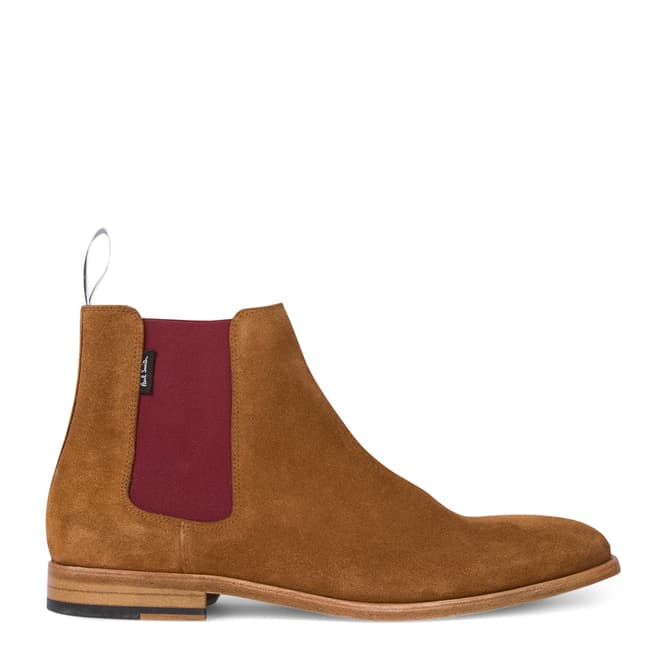 PAUL SMITH Tan Suede Gerald Chelsea Boots
