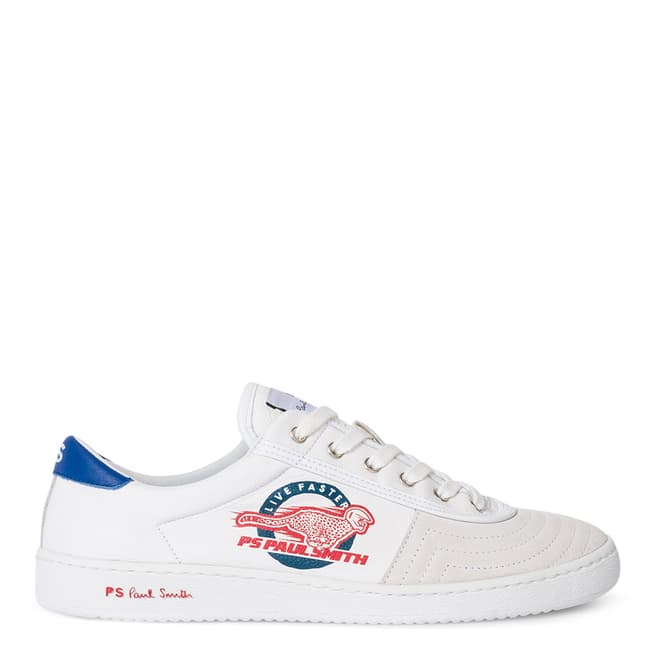 PAUL SMITH White Leather Lockie Sneakers