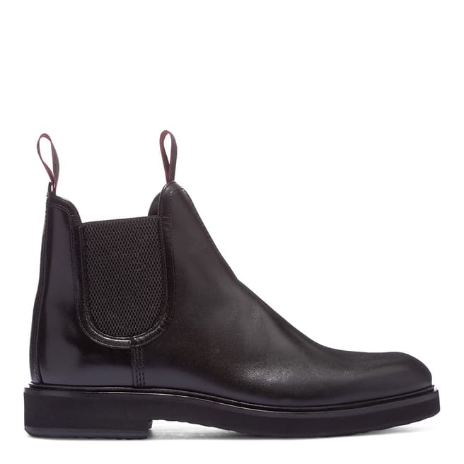 PAUL SMITH Black Leather Rifkin Chelsea Boots