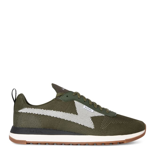PAUL SMITH Olive Green Recycled Knit Rocket Sneakers