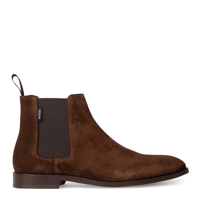 PAUL SMITH Chocolate Suede Gerald Chelsea Boots