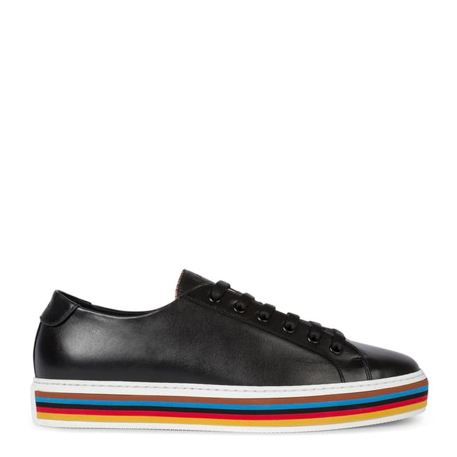 PAUL SMITH Black Leather Stripe Sole Sotto Sneakers