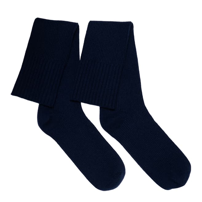 Loop Cashmere Navy Long Cashmere Sock