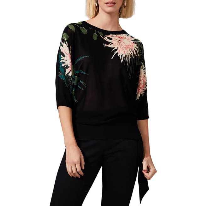 Phase Eight Black Breanna Floral Top