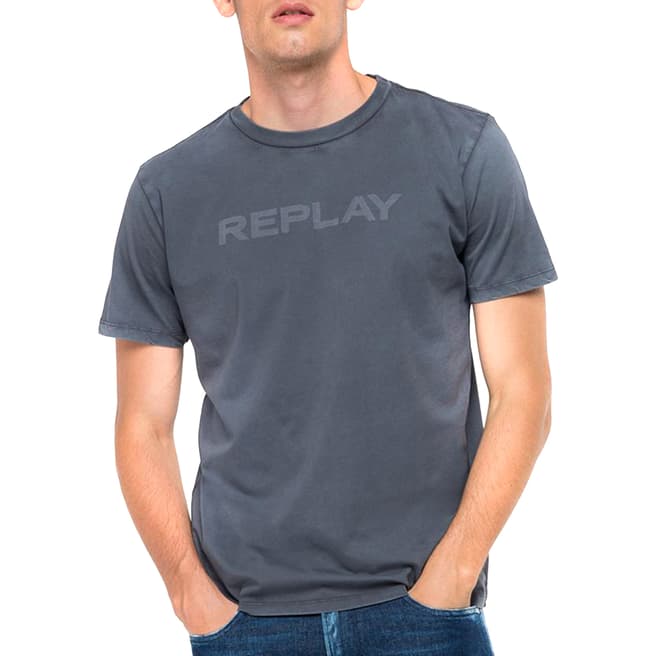 Replay Grey Organic Cotton Jersey T-Shirt