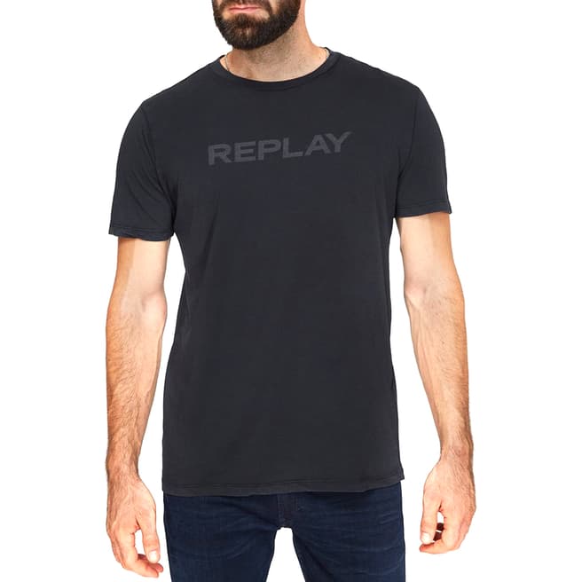 Replay Black Organic Cotton Jersey T-Shirt