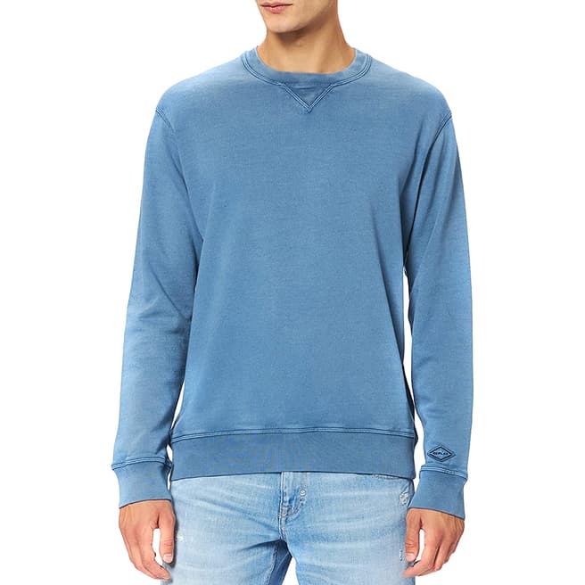 Replay Blue Organic Cotton Sweatshirt