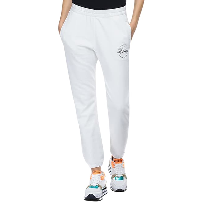 Replay White Loose Fit Joggers