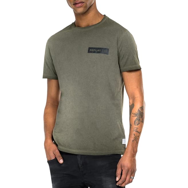 Replay Green Replay Print Jersey T-Shirt