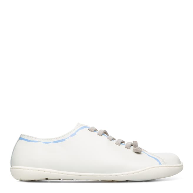 Camper White Leather Stripe Twins Sneakers