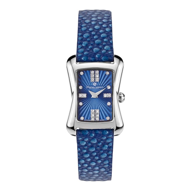Mathieu Legrand Womens Blue Papillon Watch