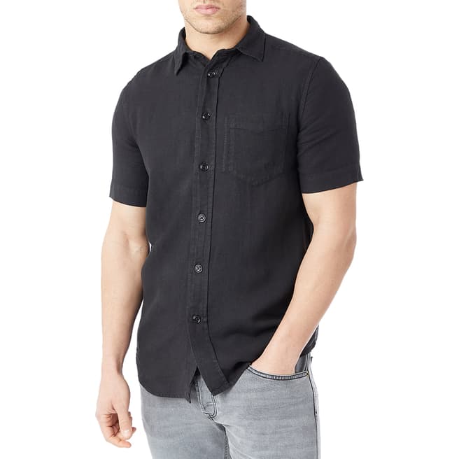 Diesel Black S-Kiruma Linen Short Sleeve Shirt