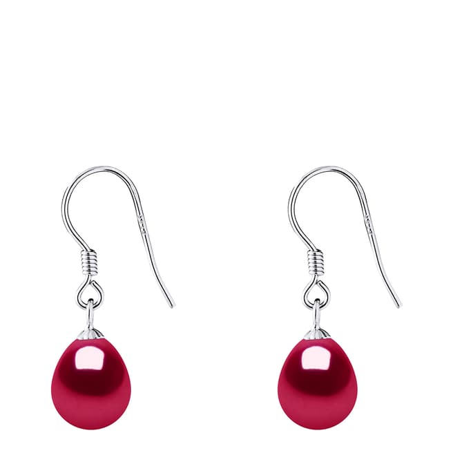 Ateliers Saint Germain Red Hanging Pearl Earrings