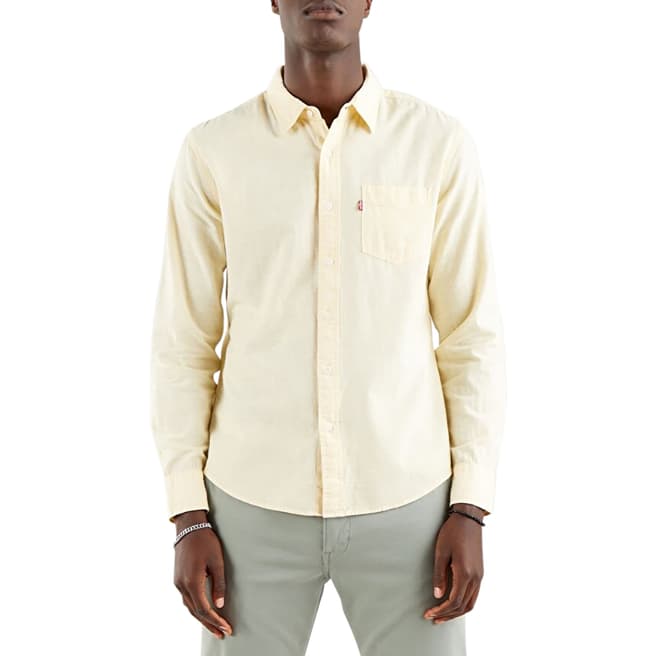 Levi's Yellow Sunset Slim Fit Cotton Blend Shirt