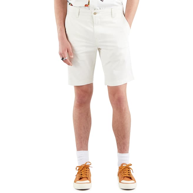 Levi's Cream Stretch Cotton Blend Shorts